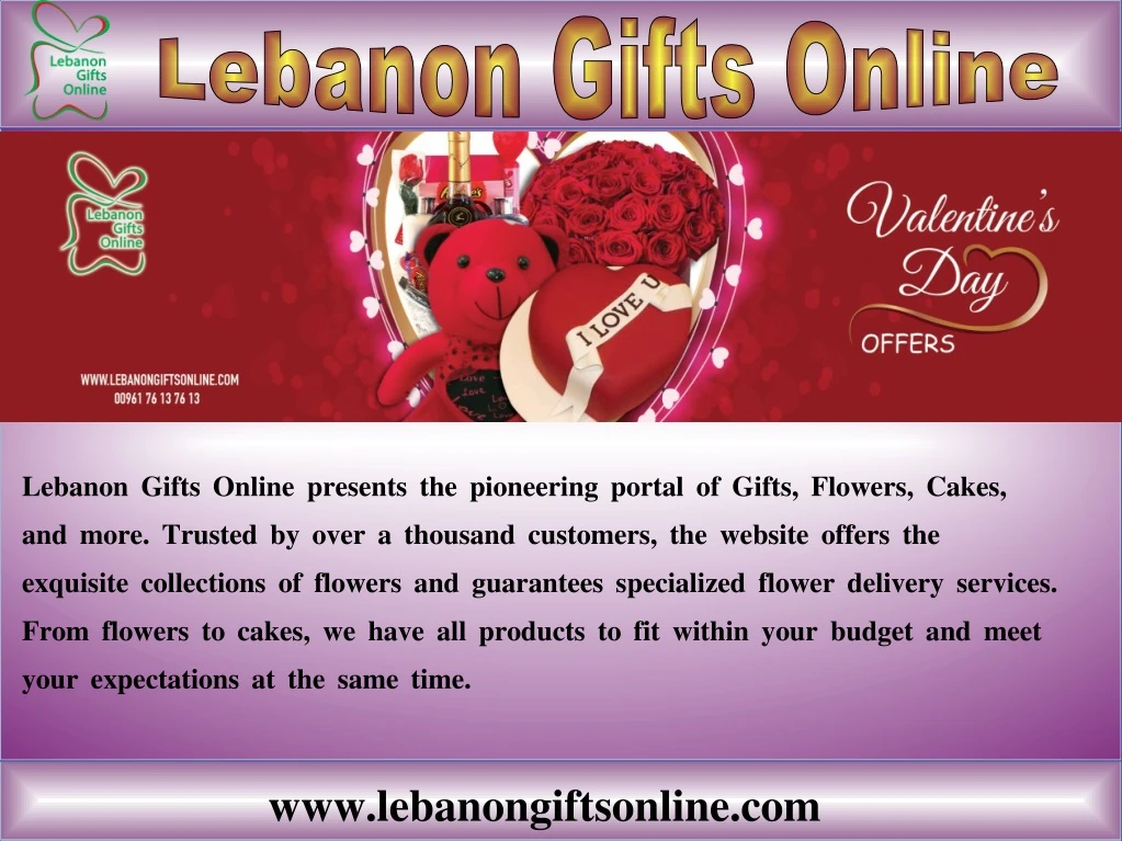 lebanon gifts online presents the pioneering