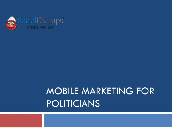 Mobile Marketing for Politicians
