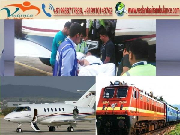 Vedanta Air Ambulance Service in Delhi with all Medical Facilities