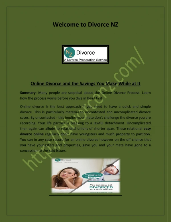 get a divorce online, File for divorce online, easy divorce online