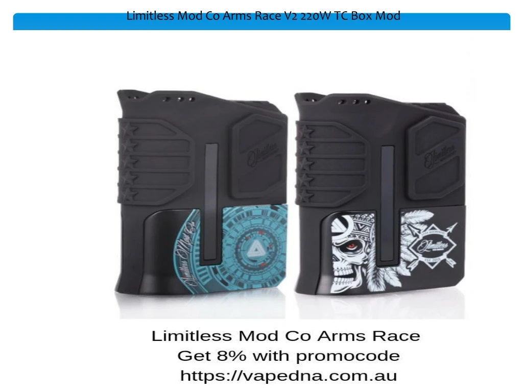 limitless mod co arms race v2 220w tc box mod