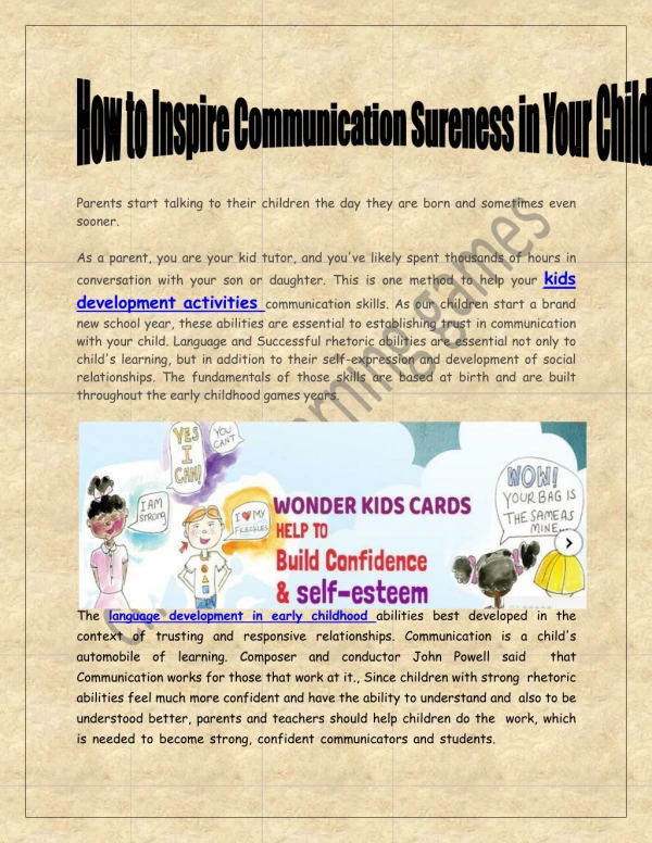 How to Inspire Communication Sureness in Your Child