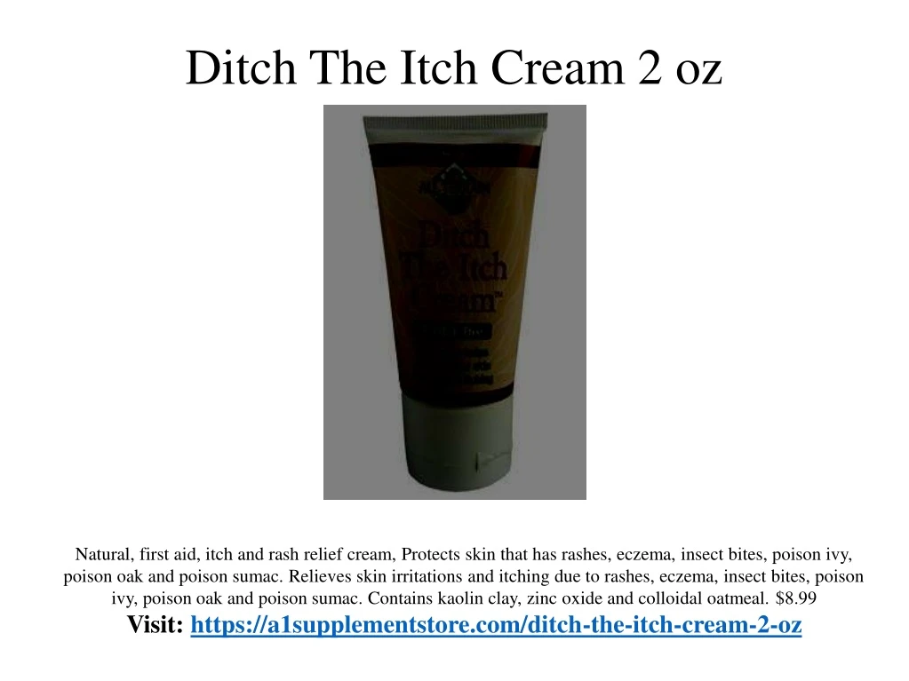 ditch the itch cream 2 oz
