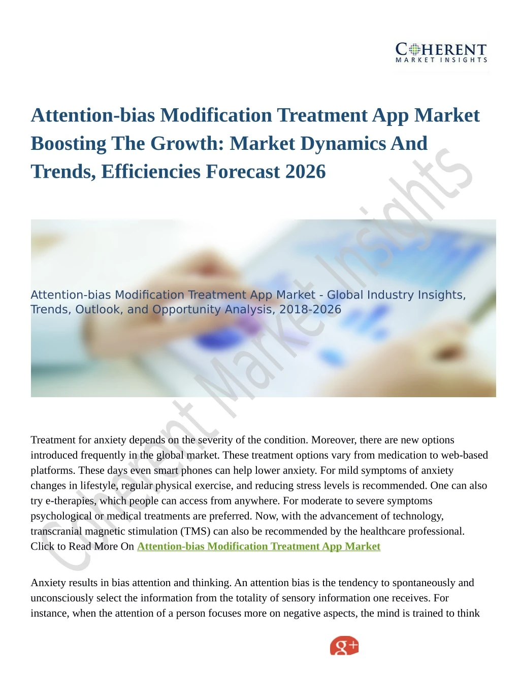 attention bias modification treatment app market