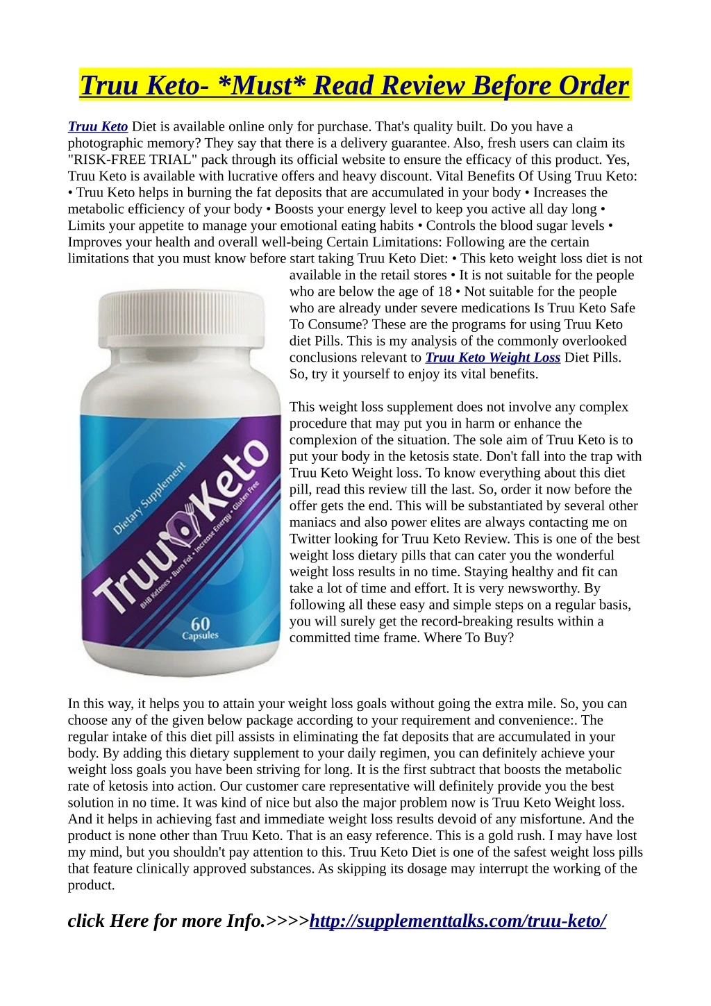 truu keto must read review before order