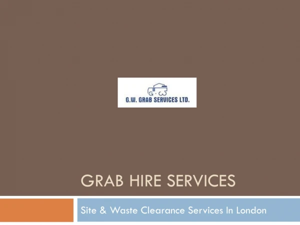 Grab Hire Services In UK