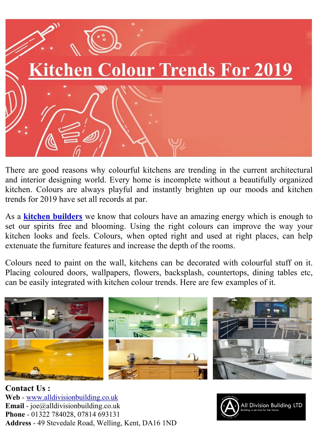 kitchen colour trends for 2019