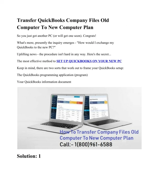 Transfer Company Files Old Computer To New Computer Plan