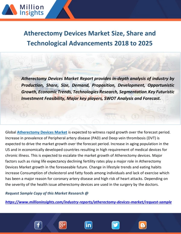 Atherectomy Devices Market Size, Share and Technological Advancements 2018 to 2025