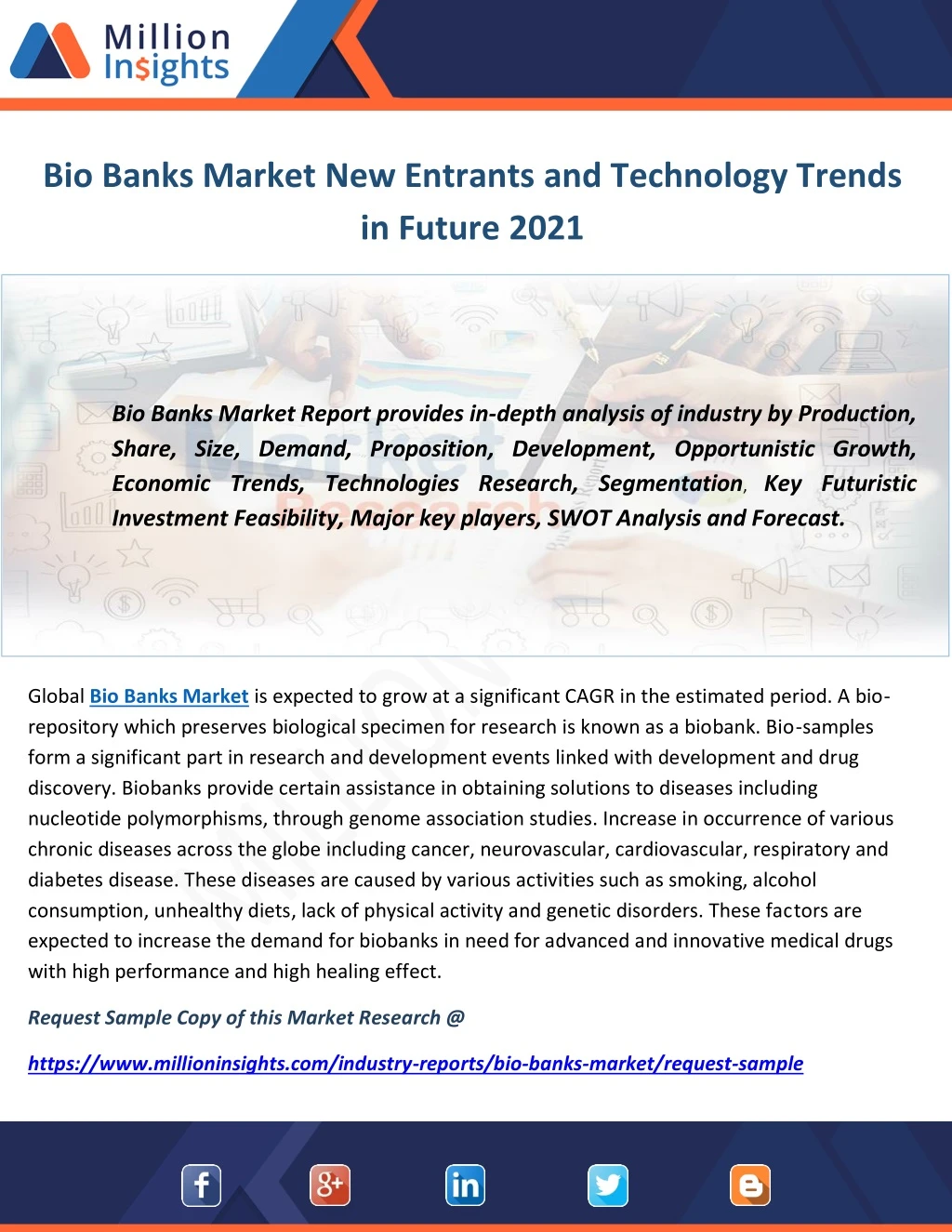 bio banks market new entrants and technology