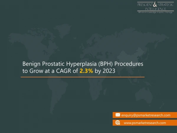 Prostatic Hyperplasia (BPH) Procedures Explores New Growth Opportunities