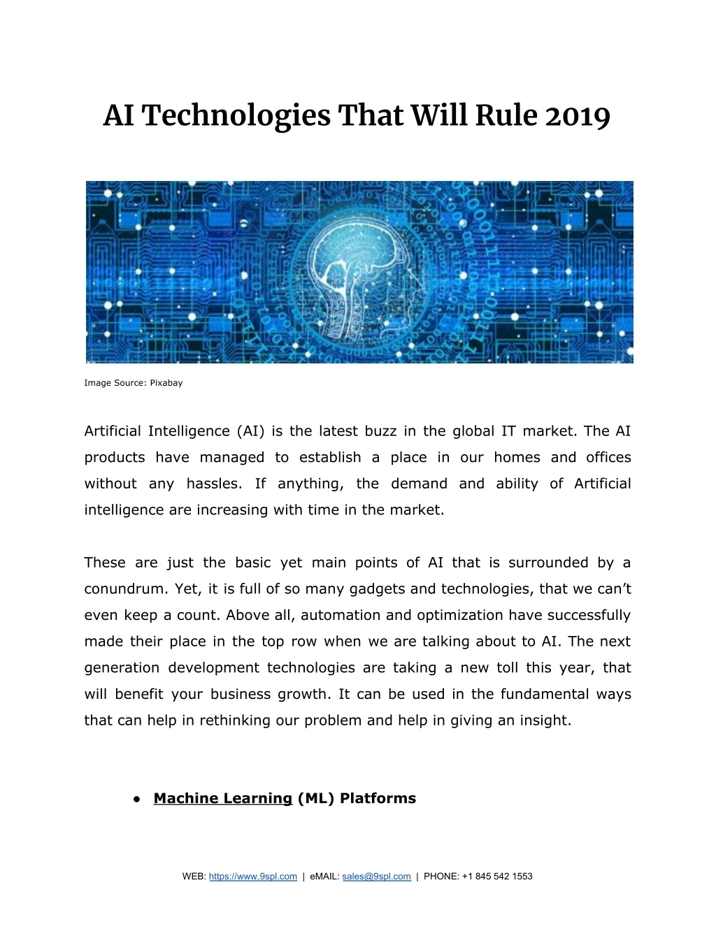ai technologies that will rule 2019