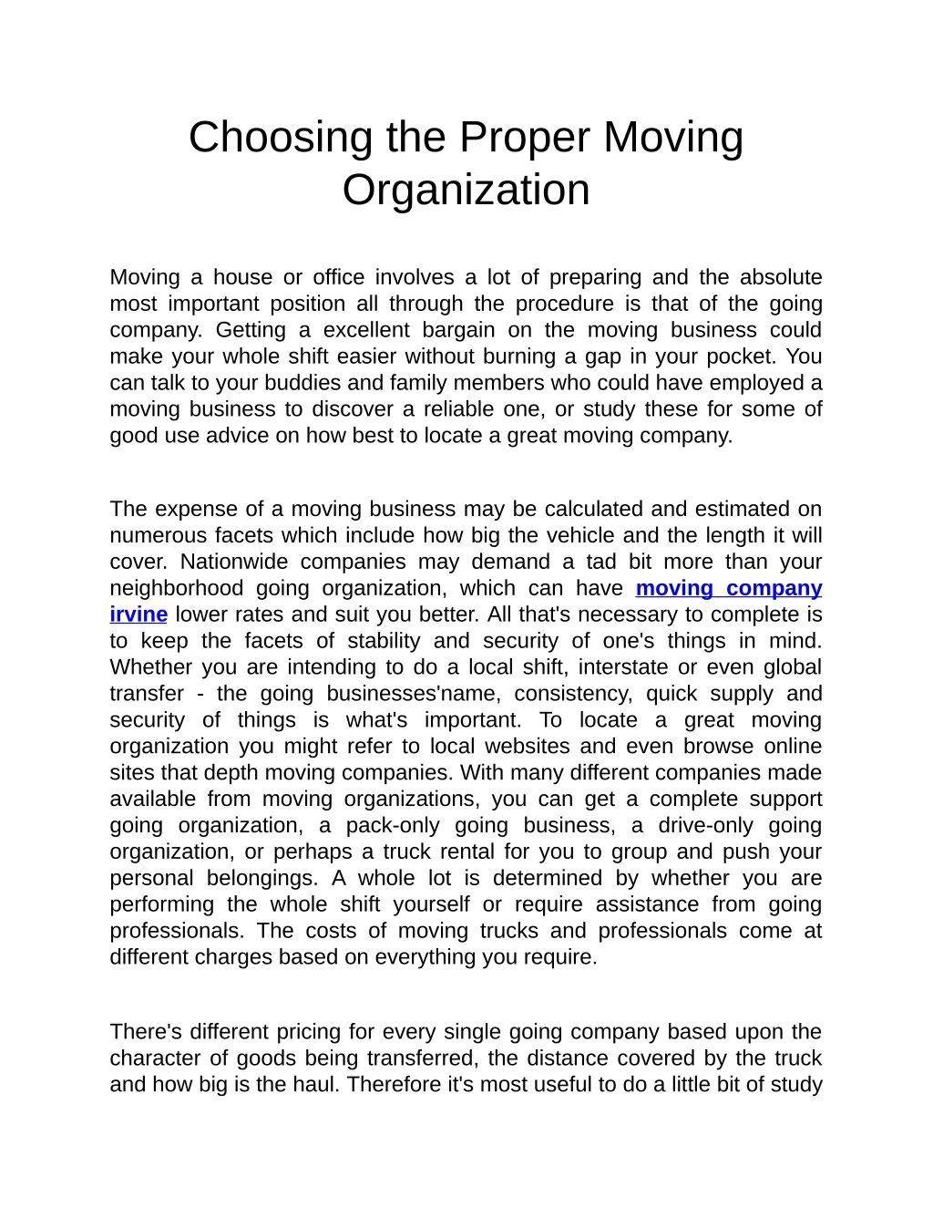 choosingthepropermoving organization