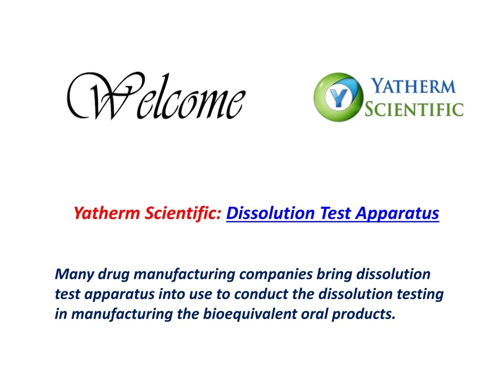 yatherm scientific dissolution test apparatus
