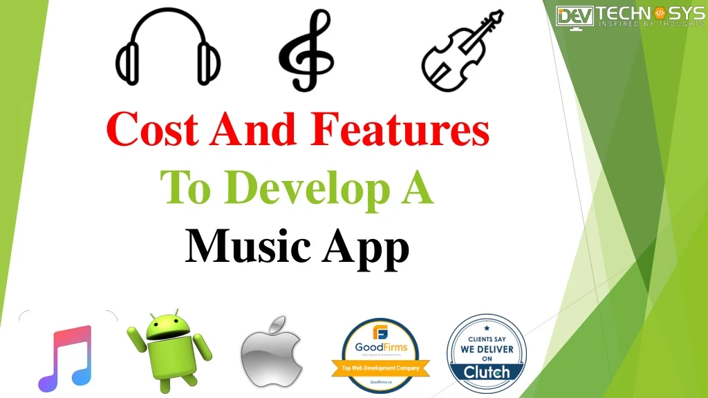 cost and features to develop a music app