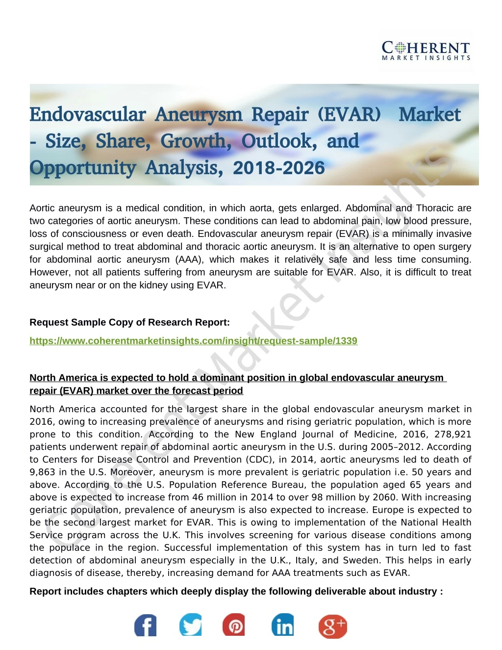 endovascular aneurysm repair evar market