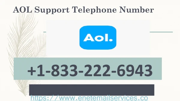 Aol Support Telephone Number | 1-833-222-6943