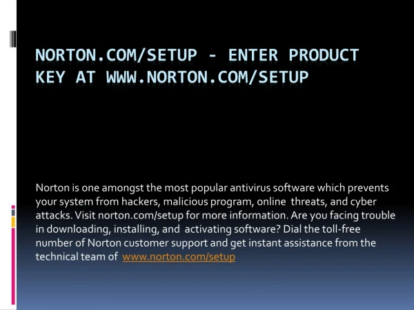norton com setup enter product key at www norton com setup