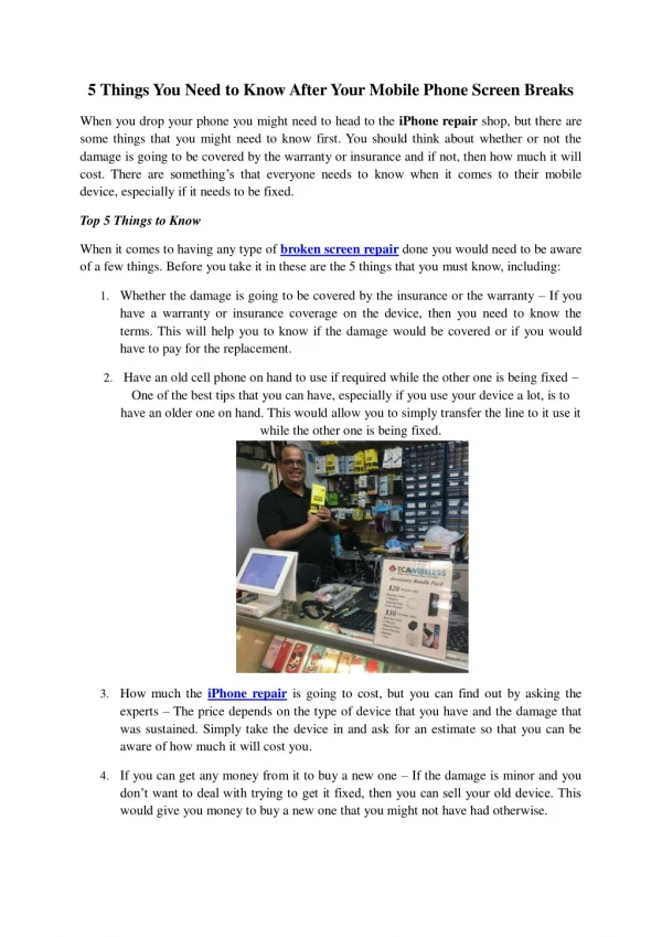 5 Things You Need to Know After Your Mobile Phone Screen Breaks