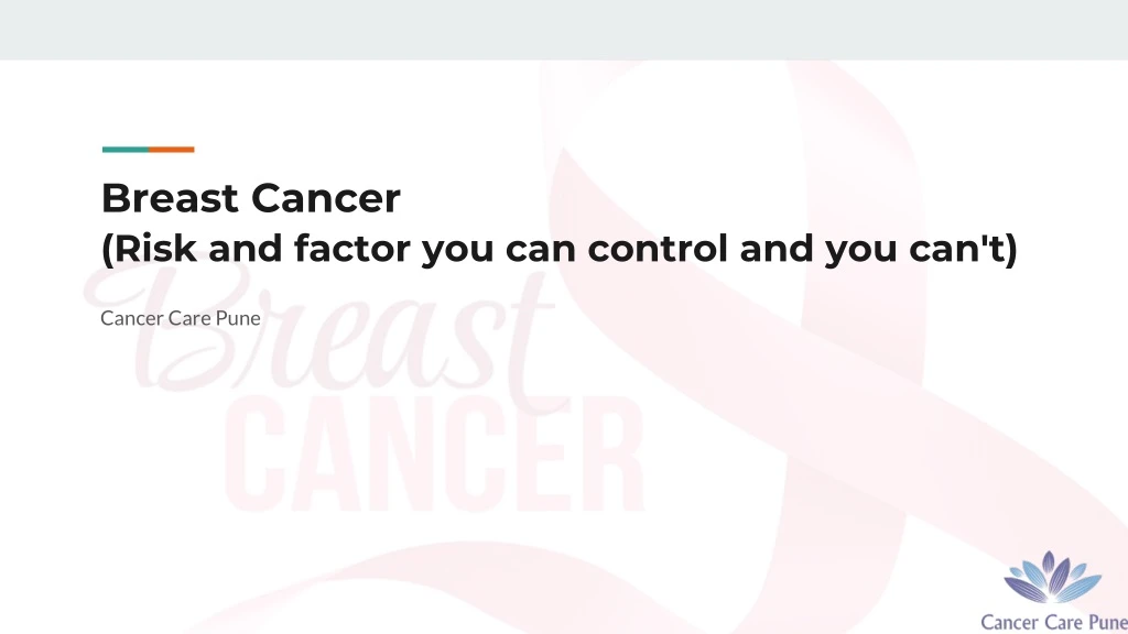 breast cancer risk and factor you can control