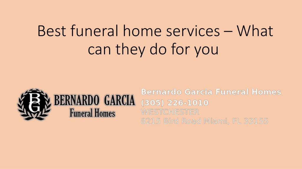 best funeral home services what can they