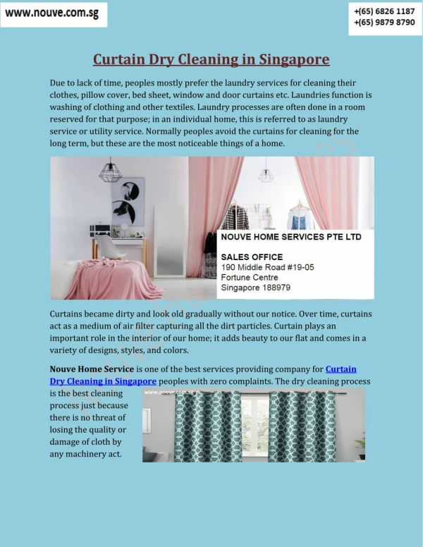 Curtain Dry Cleaning in Singapore