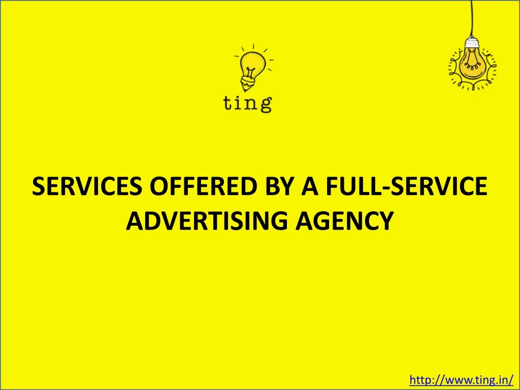 services offered by a full service advertising agency