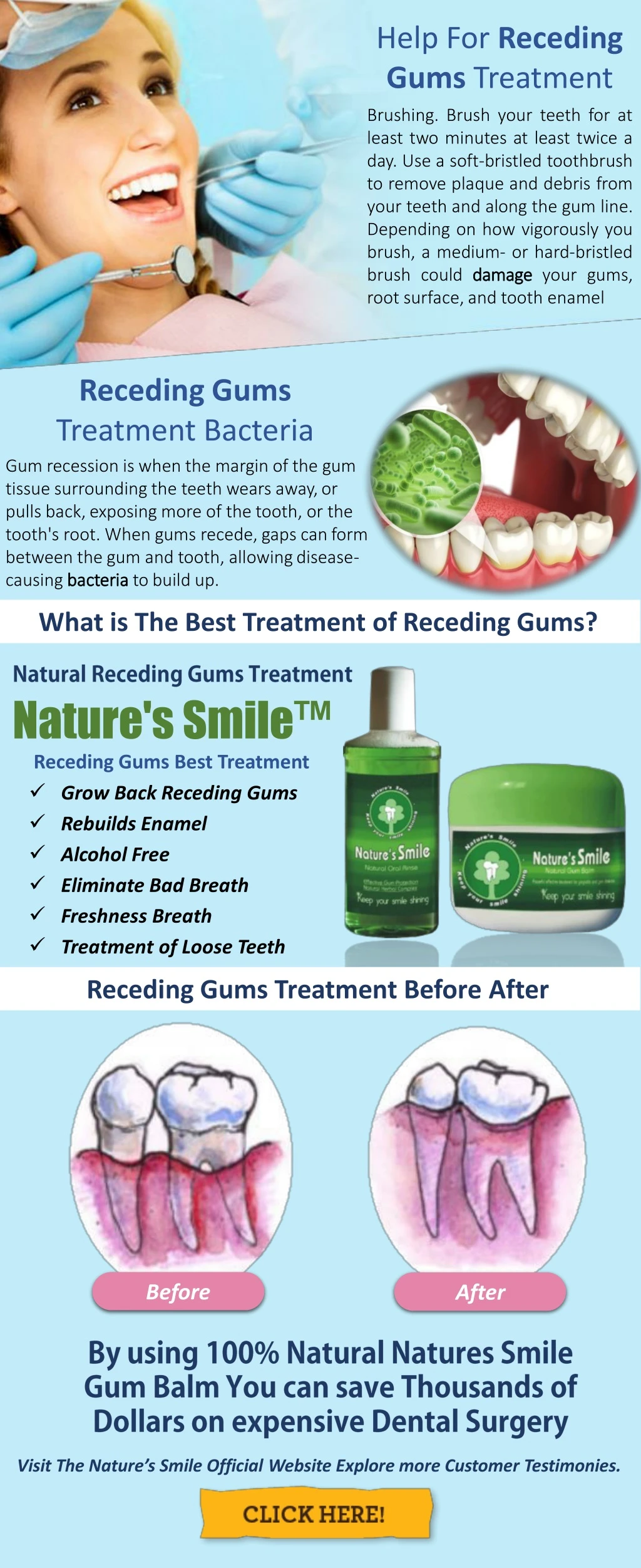 help for receding gums treatment