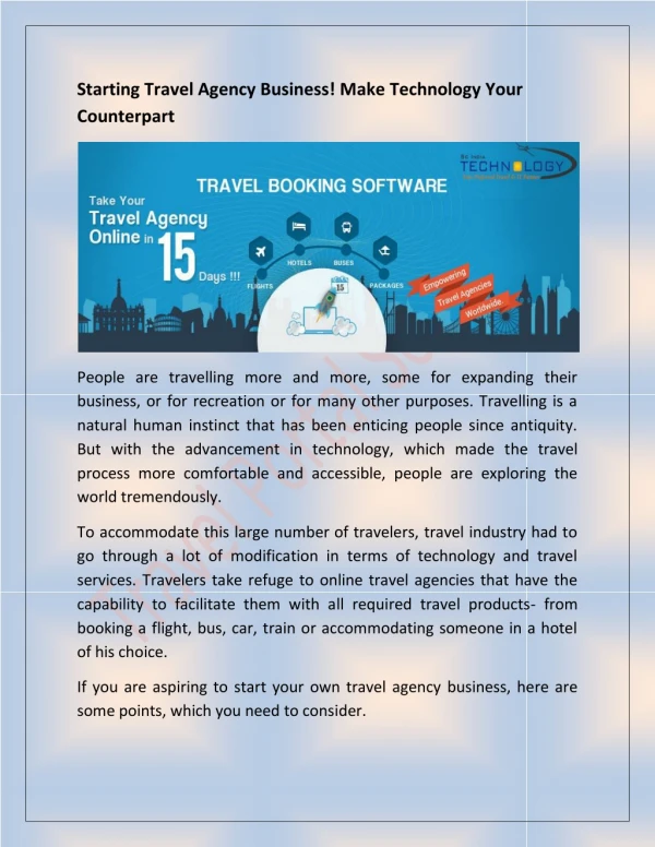 starting travel agency business make technology