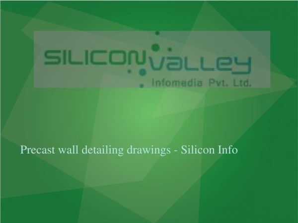 Precast wall detailing drawings - Silicon Info
