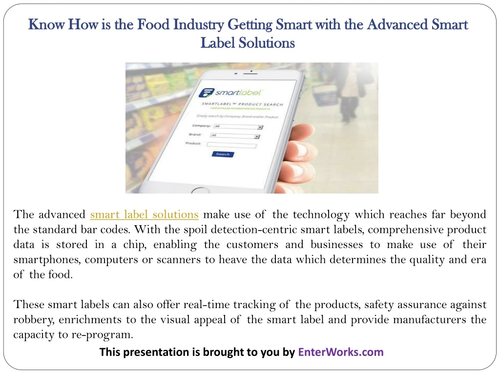know how is the food industry getting smart with