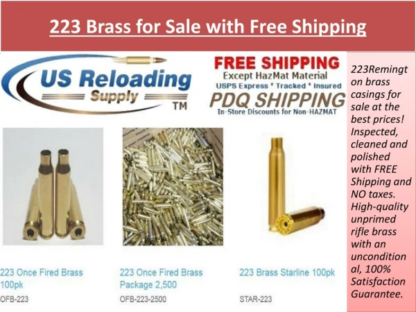 223 Brass for Sale with Free Shipping