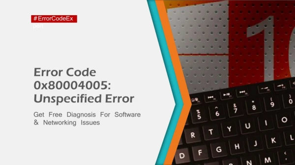 Windows Error Code 0x80004005 - Resolve