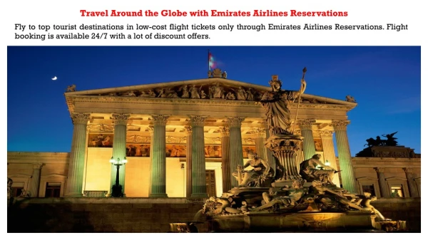 Travel Around the Globe with Emirates Airlines Reservations