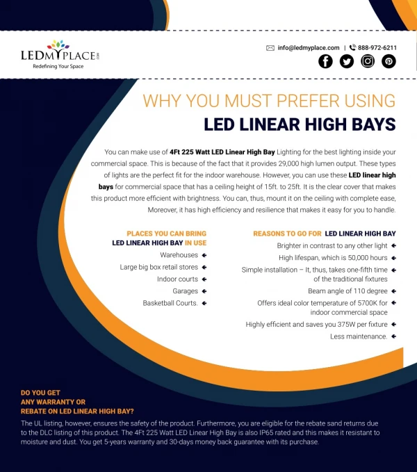 Why you must prefer using 4ft LED Linear High Bays?