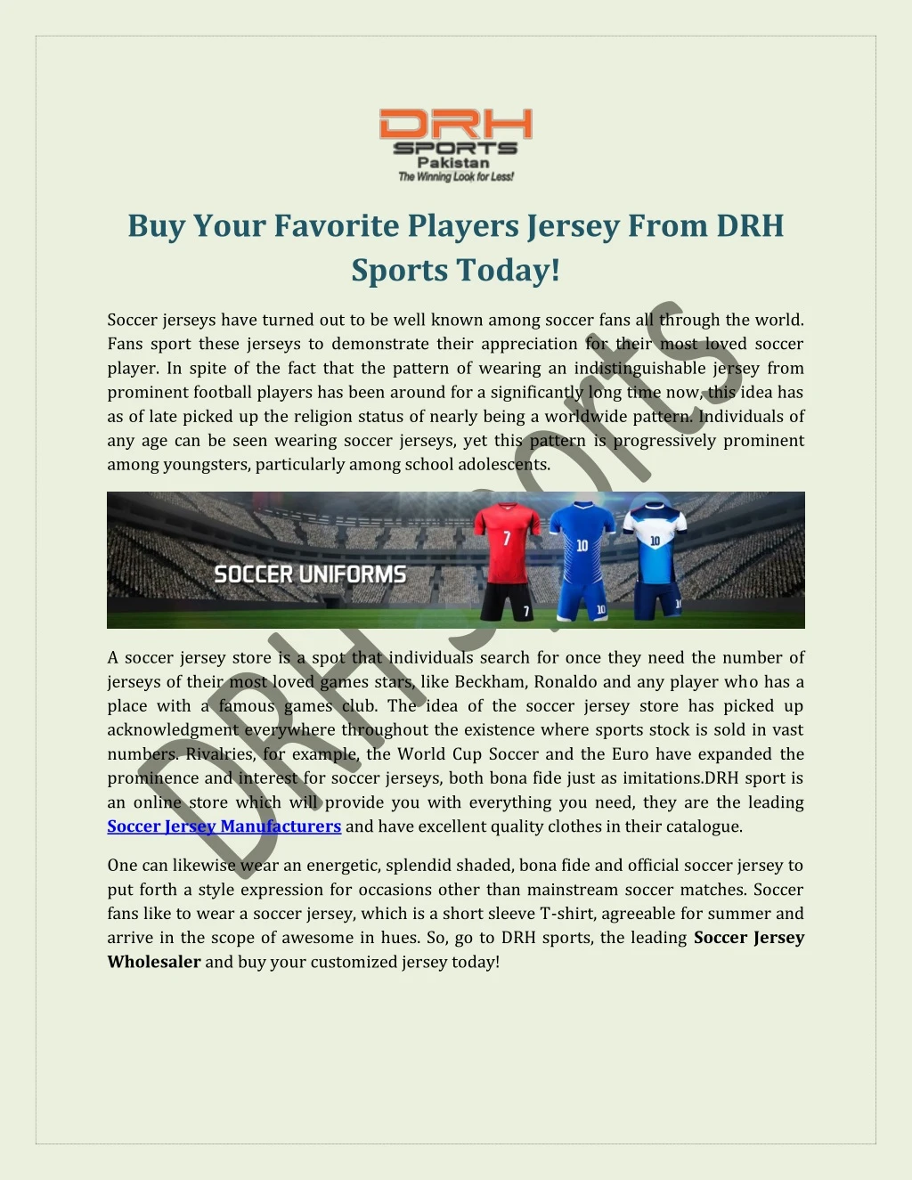 buy your favorite players jersey from drh sports