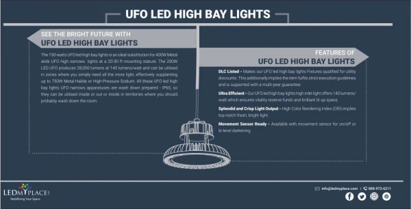 DLC Premium Certified: LED UFO High Bay Lights