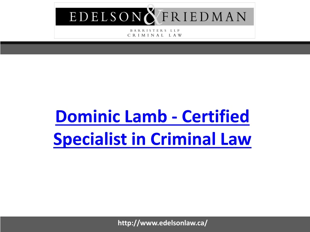 dominic lamb certified specialist in criminal law