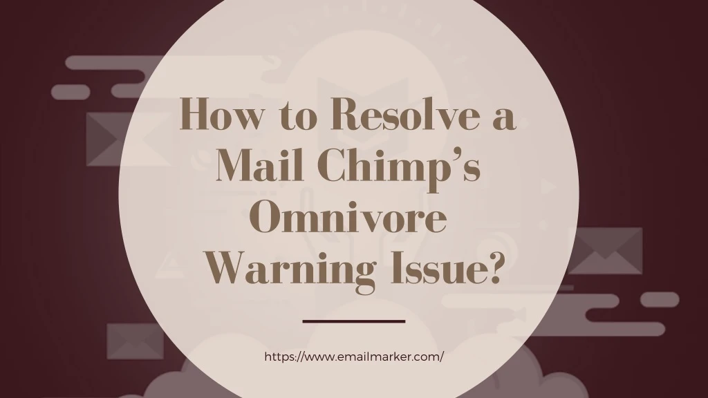 how to resolve a mail chimp s omnivore warning
