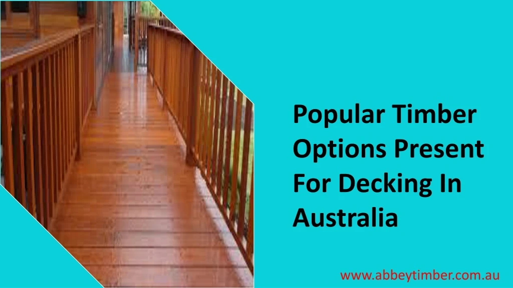 popular timber options present for decking