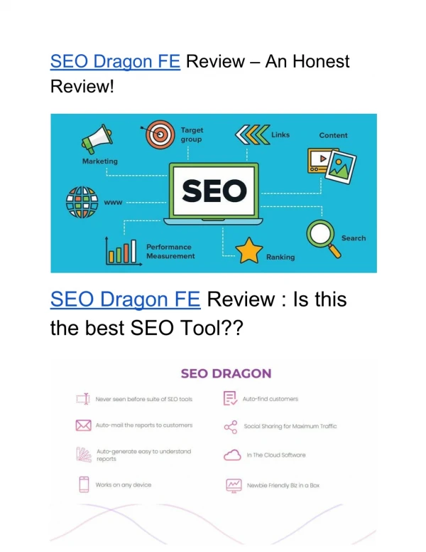 SEO Dragon FE Review