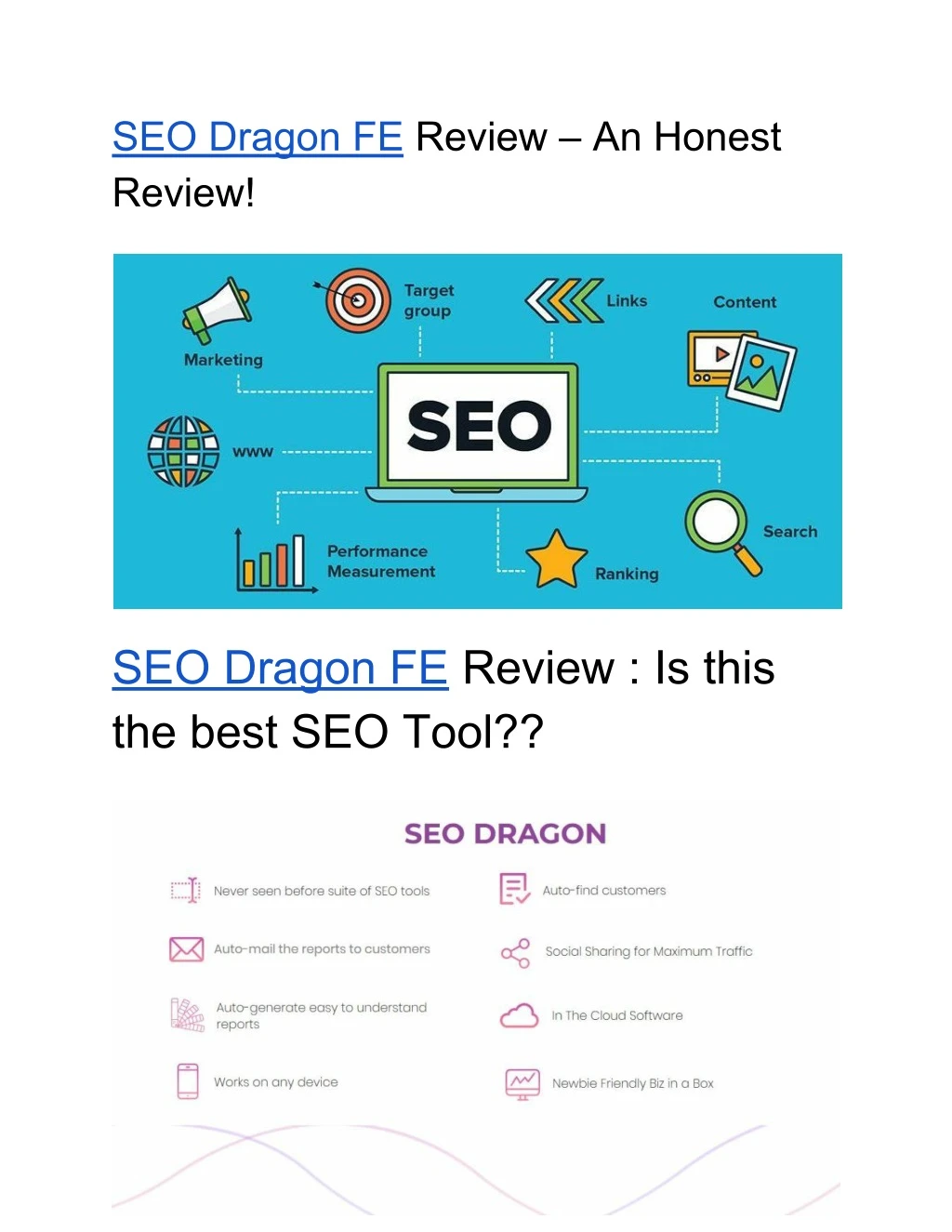 seo dragon fe review an honest review