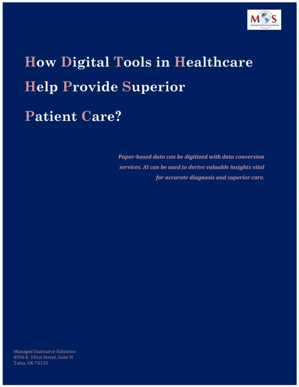 How Digital Tools in Healthcare Help Provide Superior Patient Care