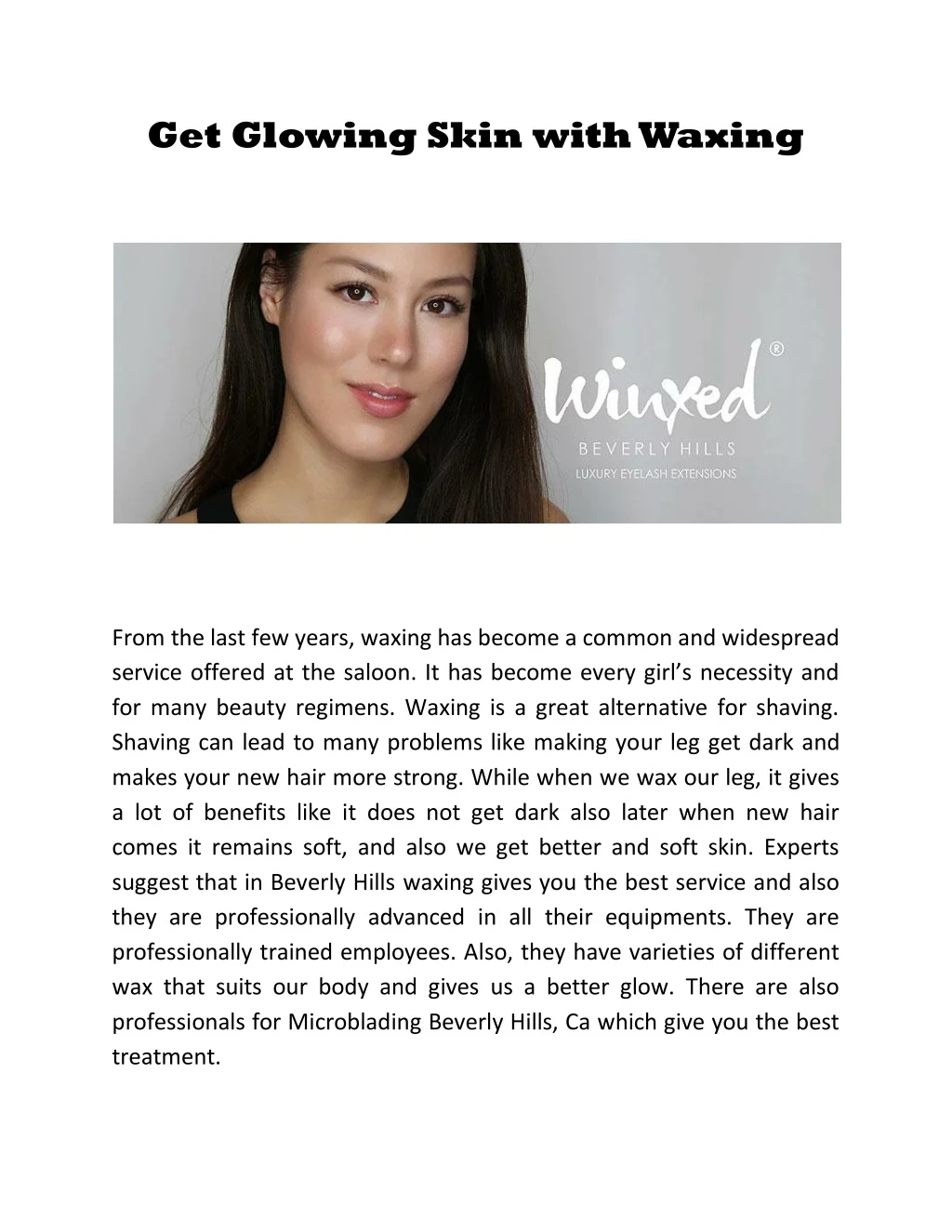 get glowing skin with waxing