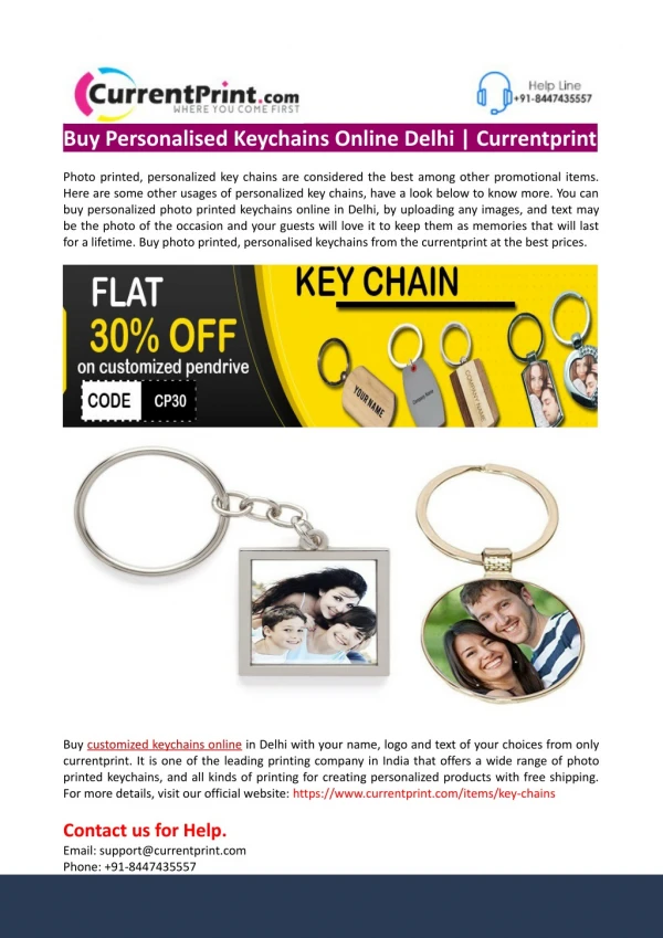 Buy Personalised Keychains Online Delhi-Currentprint