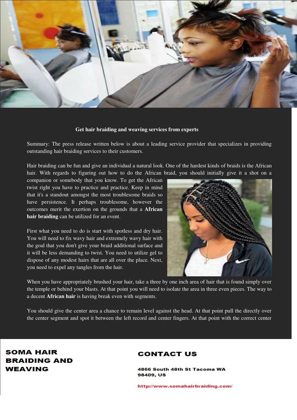 get hair braiding and weaving services from