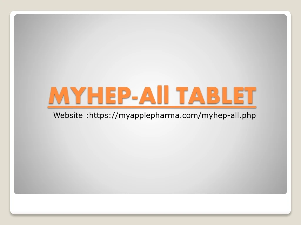 myhep all tablet