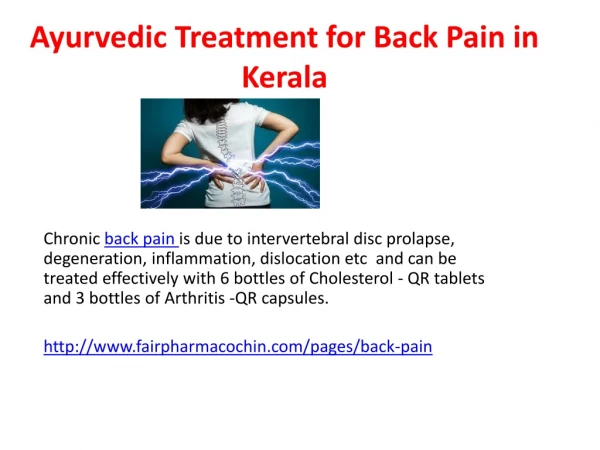 ayurvedic treatment for back pain in kerala