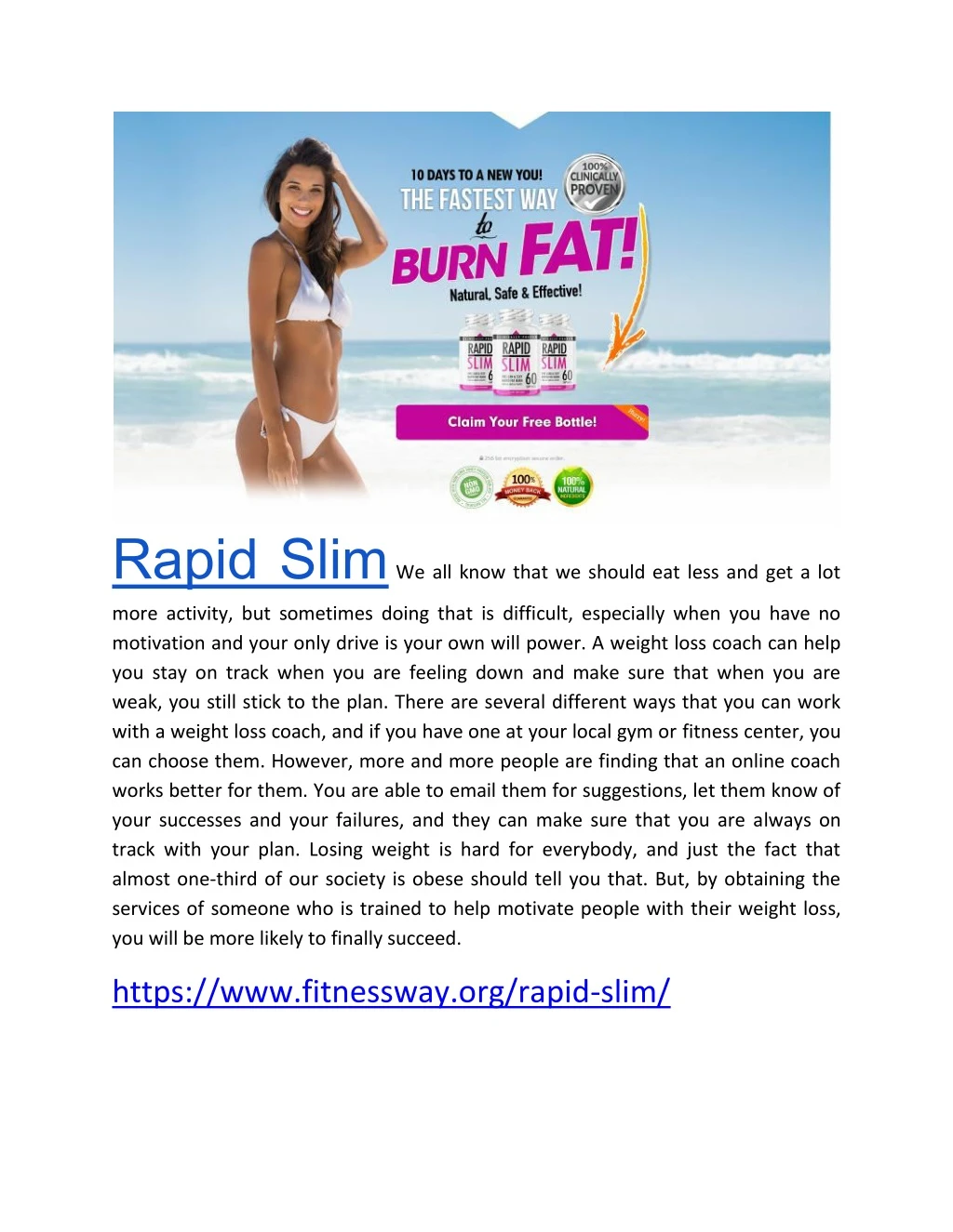 rapid slim we all know that we should eat less