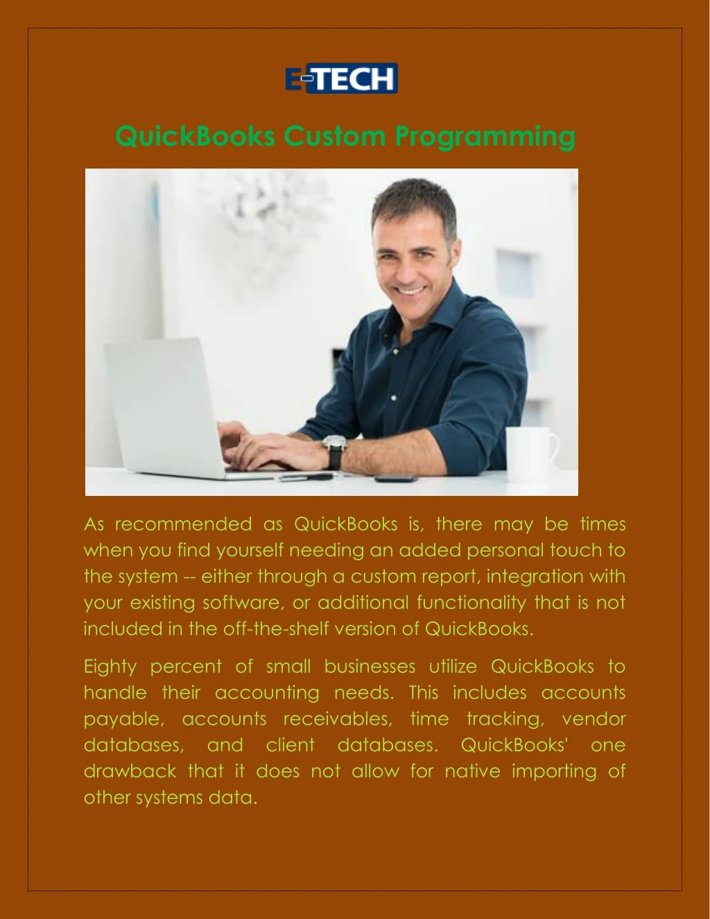 quickbooks custom programming